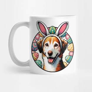 Harrier Enjoys Easter with Bunny Ears and Colorful Eggs Mug